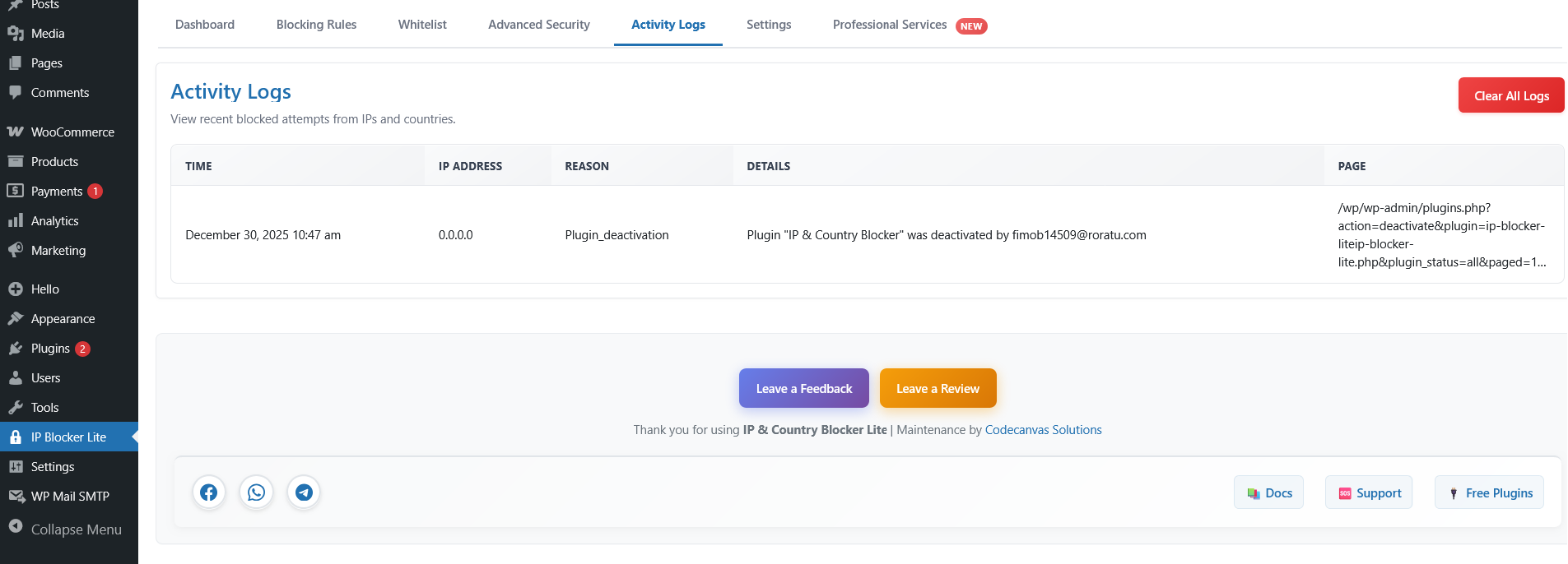 Activity Logs - Security monitoring and logs