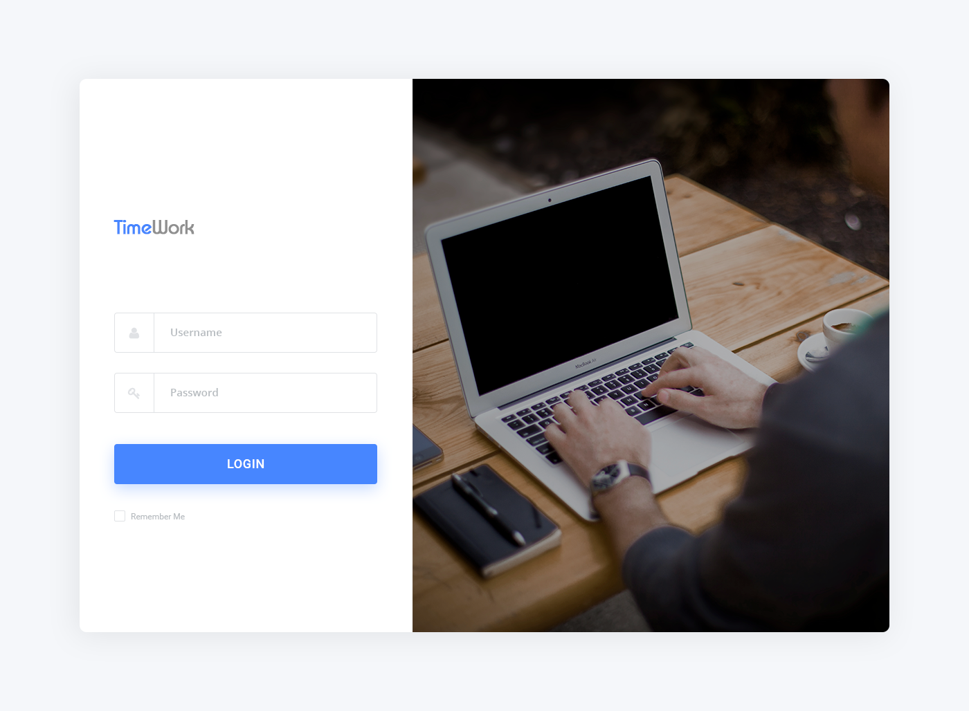 Custom Login page (Startup theme) Example #7 Pro feature