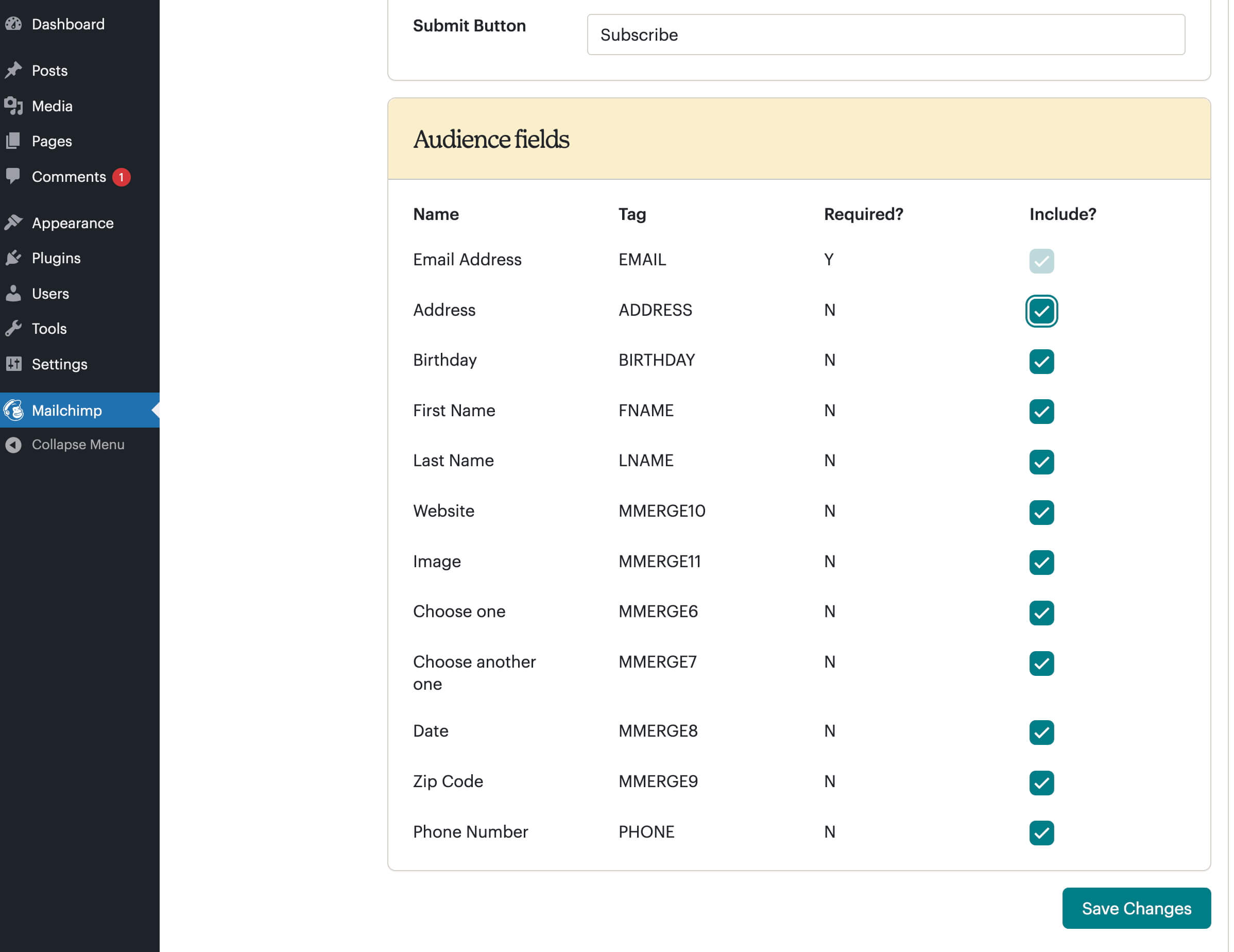 Configuring extra fields on your Signup Form (optional).