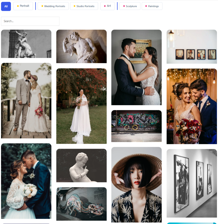 Portfolio Filter Gallery With 2 Column Layout