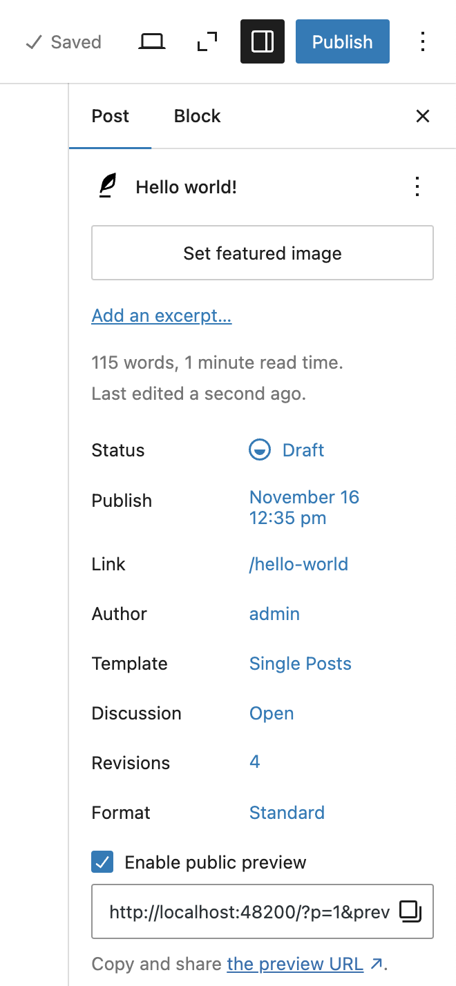 Block Editor