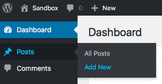 Contributor create new posts WordPress dashboard