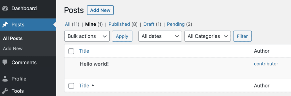 Contributor Posts