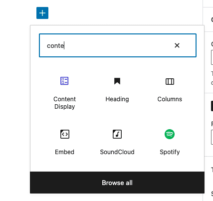 Content Display Block