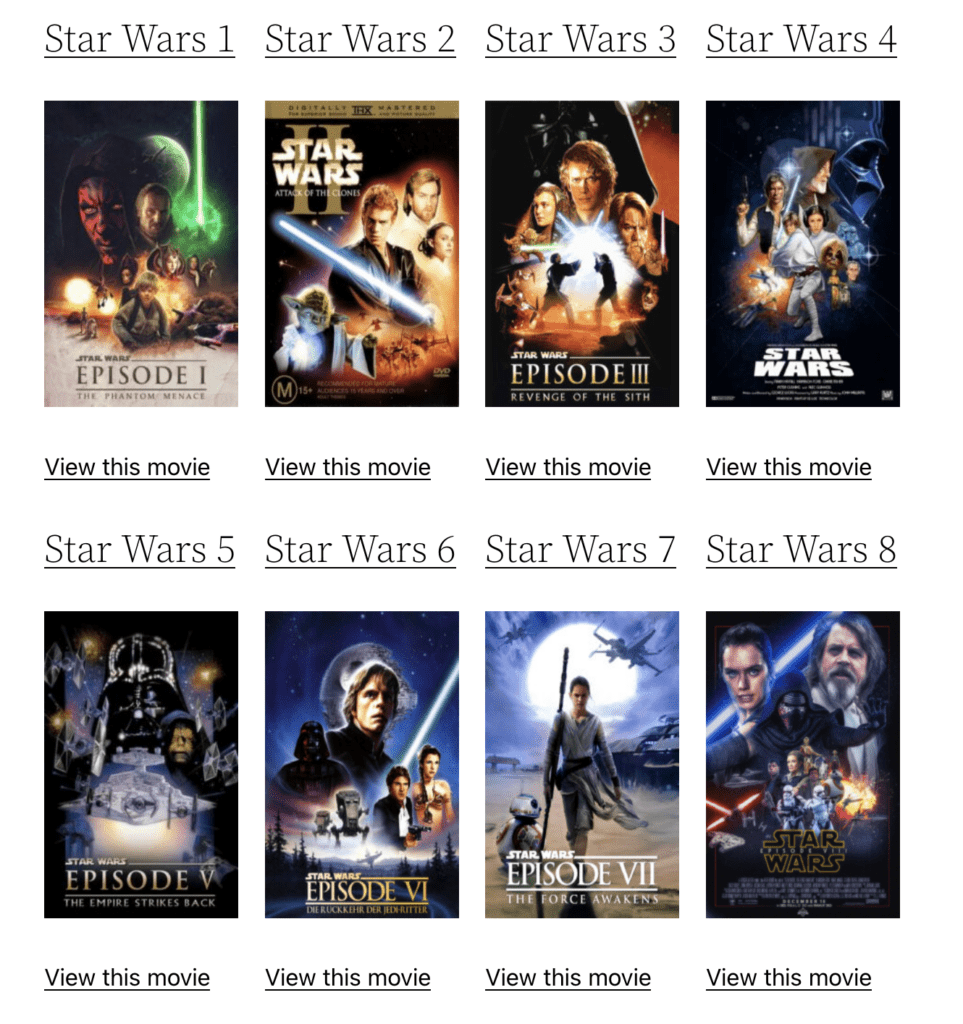 Star Wars Grid