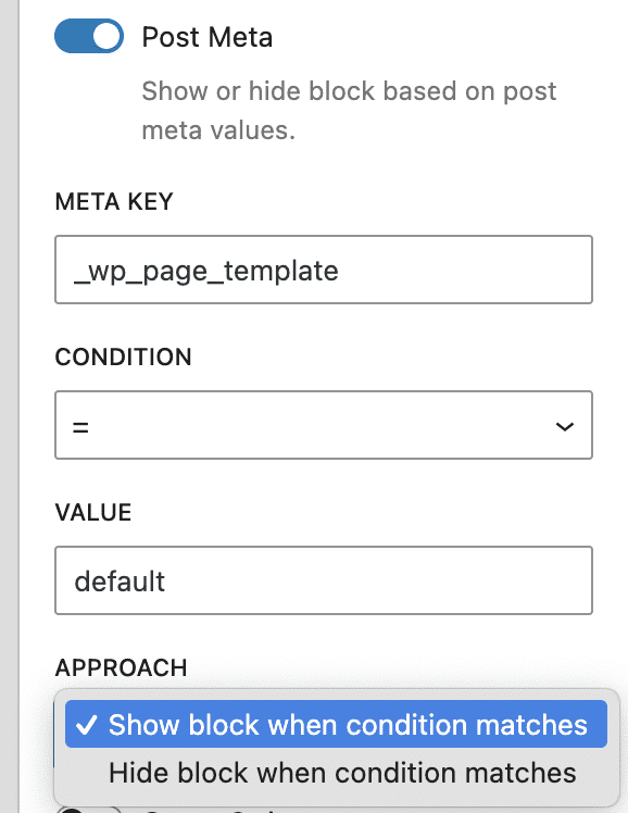 Post Meta values