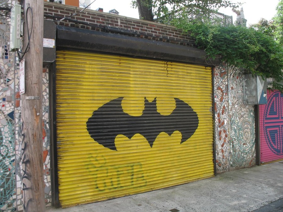 Image taken from https://pixabay.com/photos/garage-batman-door-unique-urban-265669/