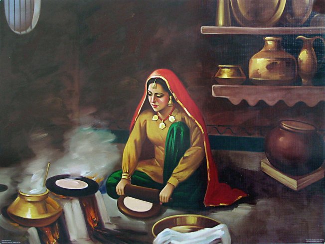 Punjabi-lady-making-chapati