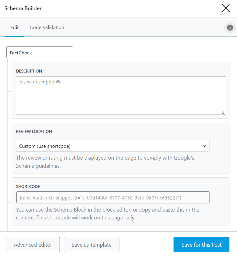 FactCheck Schema type