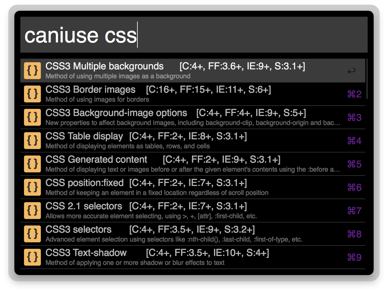 Sample result alt text