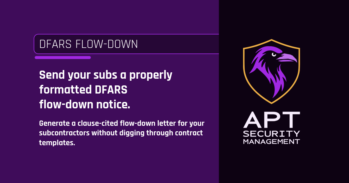 Flow Down Letter