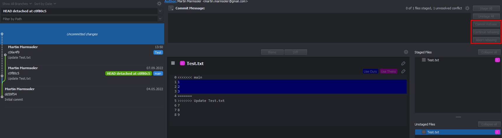 Rebase Conflicts