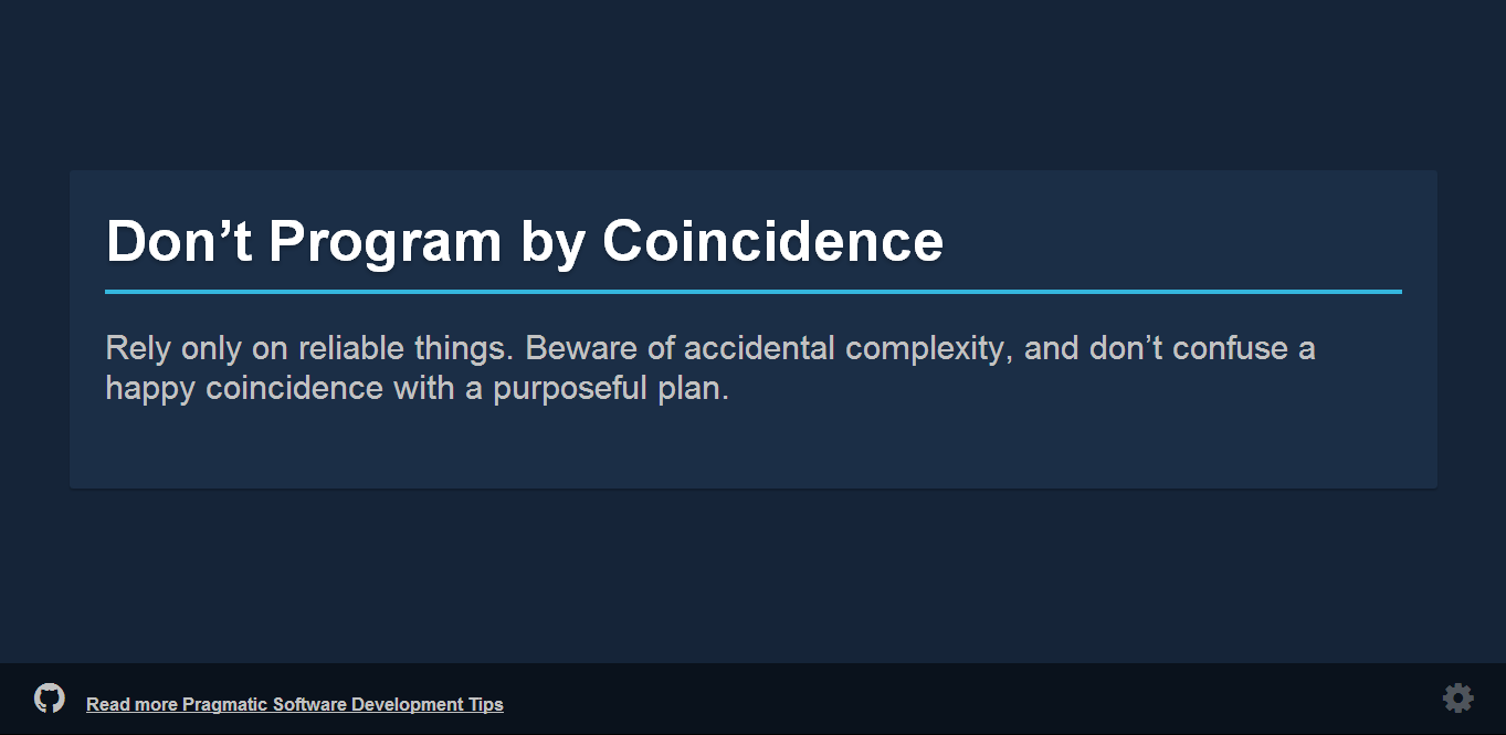 Screenshot of PragProgTips