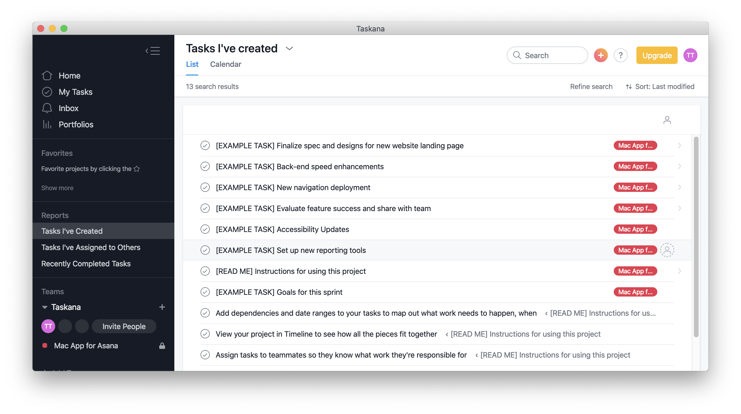 Taskana Tasks sample image