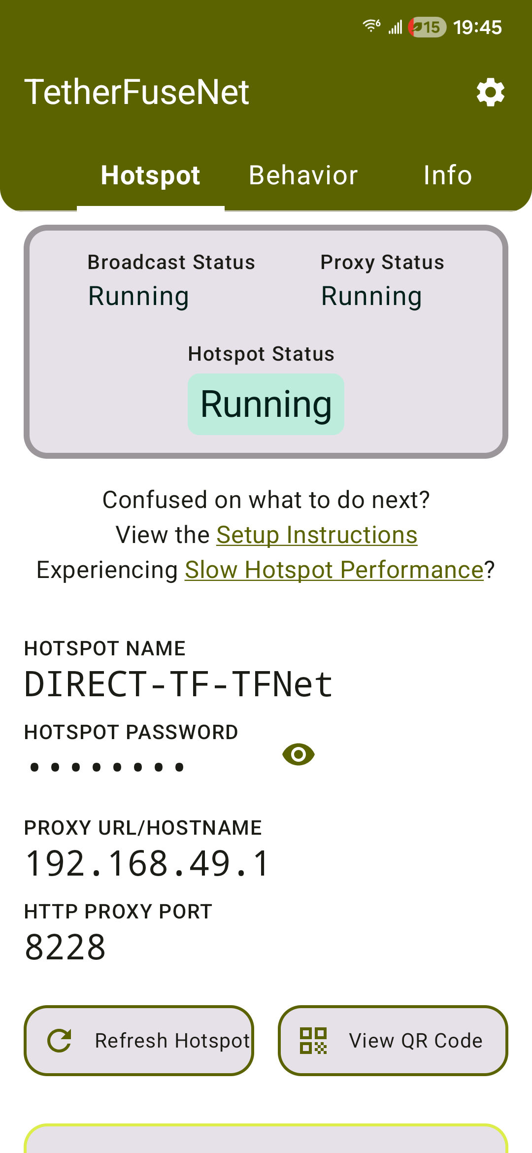 Light Mode: Hotspot On
