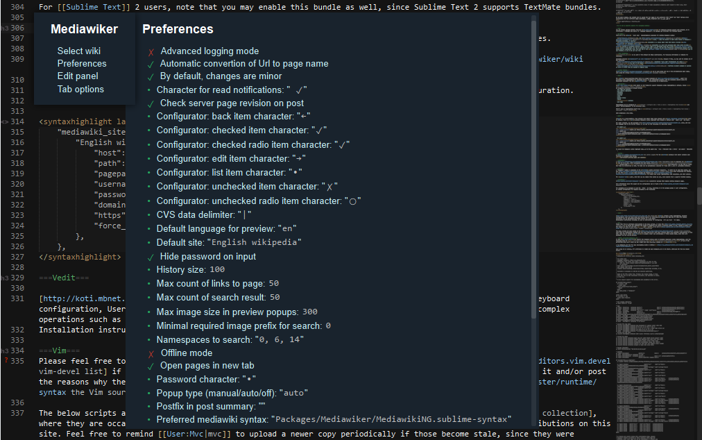 Mediawiker configurator