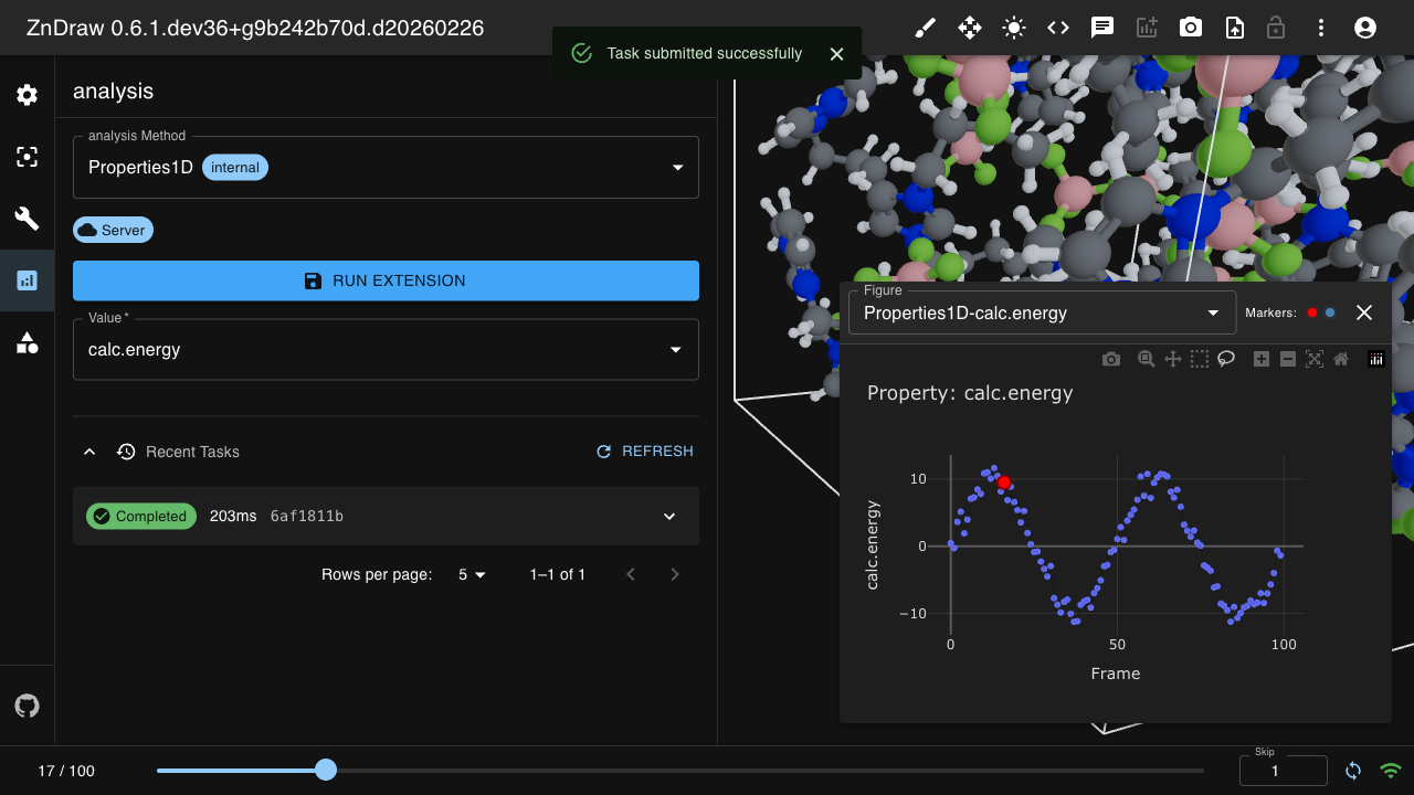 ZnDraw Analysis ZnDraw UI