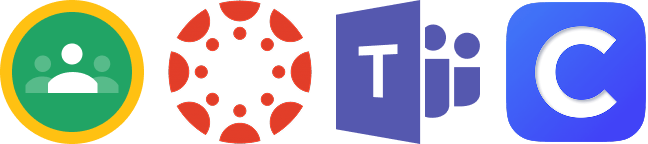 Integrates with Google Classroom, Canvas, Microsoft Teams and Clever
