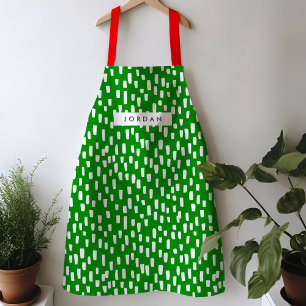 Bright Green Dashing Apron