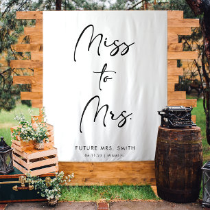 Elegant Modern Script Bridal Shower Backdrop