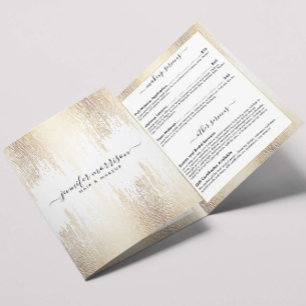 Glam Script Gold Confetti Rain Brochure