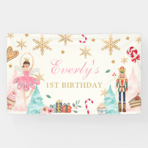 Nutcracker Birthday Fairy Land Of Sweet Backdrop Banner