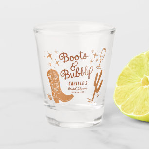 Rustic Boots and Bubbly Bridal Shower Shot Glass