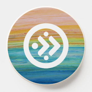 XL white logo with background PopSocket