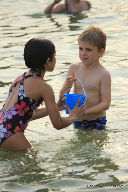 I loved watching these kids playing in the water…