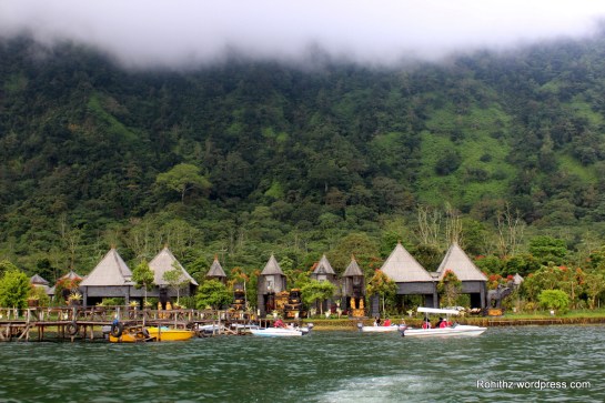 View from the boat.. Villas on the other side of lake,,