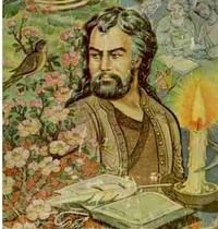 حافظ Khwāja Šams ud-Dīn Muhammad Hāfez-e Šīrāzī, or simply Hāfez (Persian: خواجه شمسالدین محمد حافظ شیرازی), was a Persian mystic and poet. He was born sometime between the years 1310 and 1337. one of the three greatest poets of the world. His lyrical poems, known as ghazals, are noted for their beauty and bring to fruition the love, mysticism, and early Sufi themes