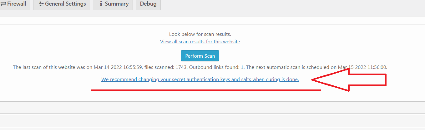 Malware scanner link