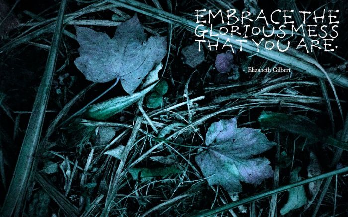 Embrace the glorious mess that you are