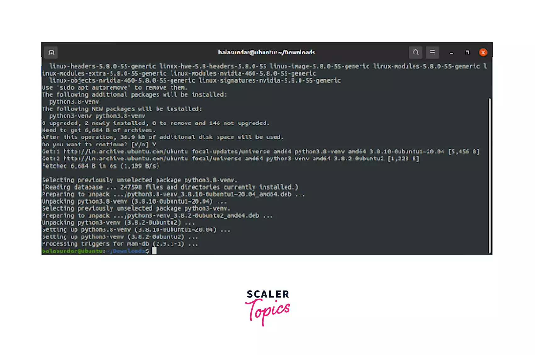 Continue Installation in Python