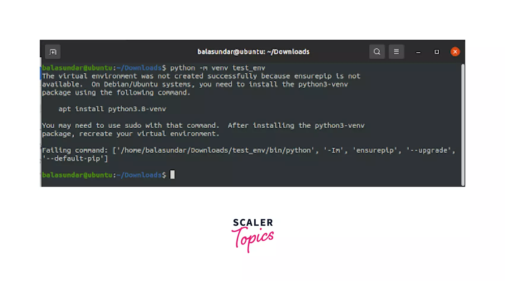 Verify python virtual environment