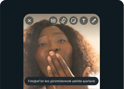 whatsapp'ta açıldıktan sonra kaybolan fotoğraf ve videolar göndermeye yarayan bir kez görüntüle özelliğinin ekran görüntüsü