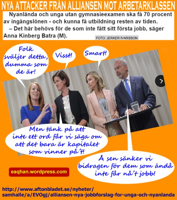Alliansen sänka löner