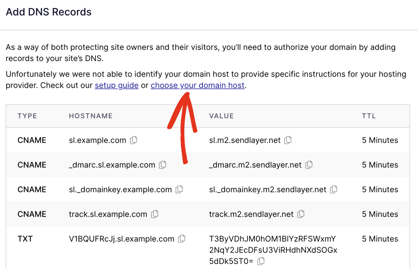 Choose Domain Host Choose domain host