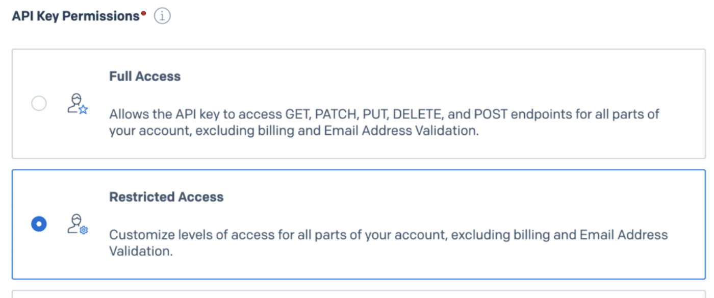 Select Restricted Access Option Select restricted access option