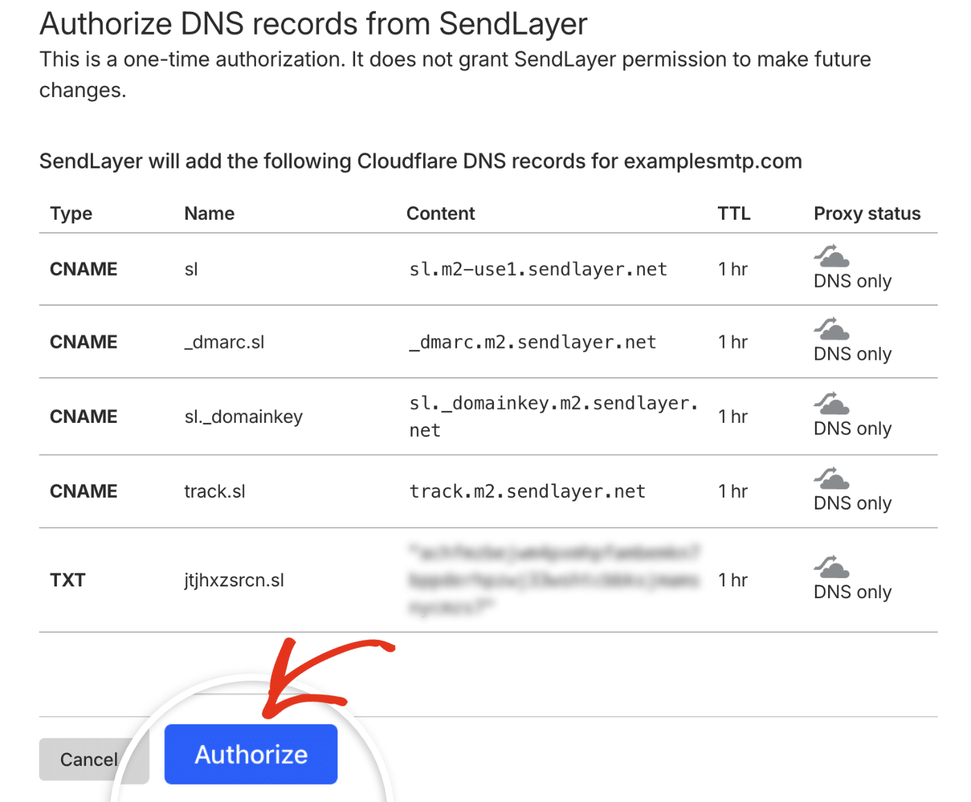 Click authorize
