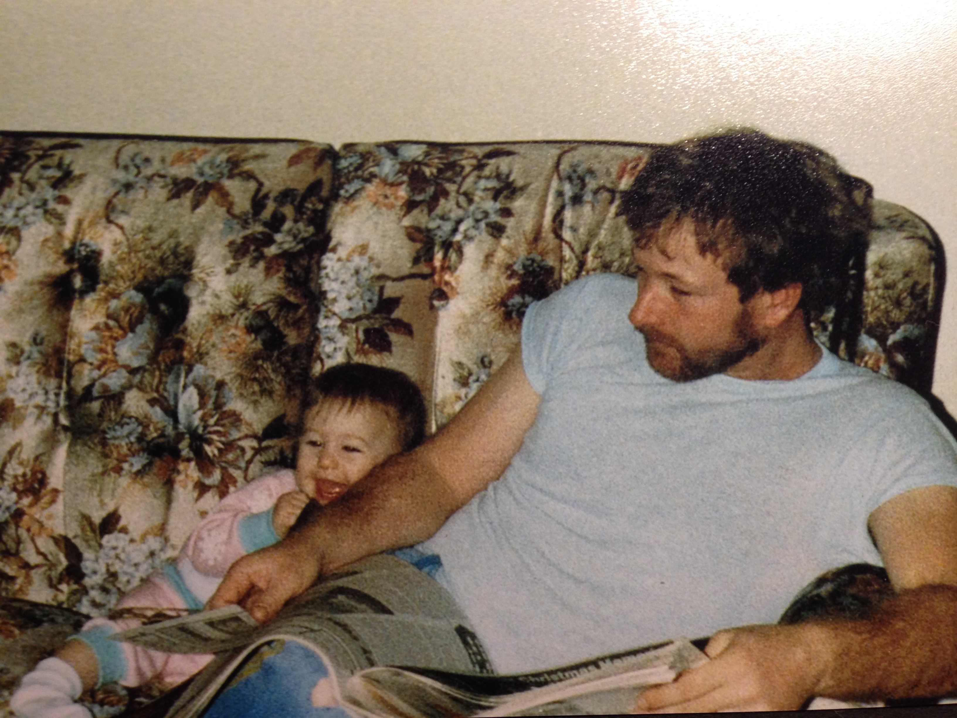 Dad and I, back when I was at the perfect weight to be hoisted up over his head