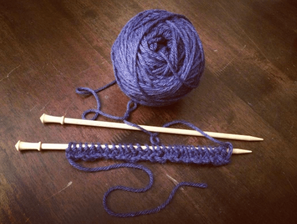 first knit rows