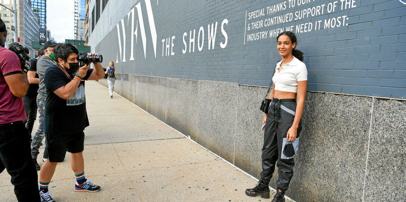 Une photo prise pendant la fashion-week de New York en septembre 2020.