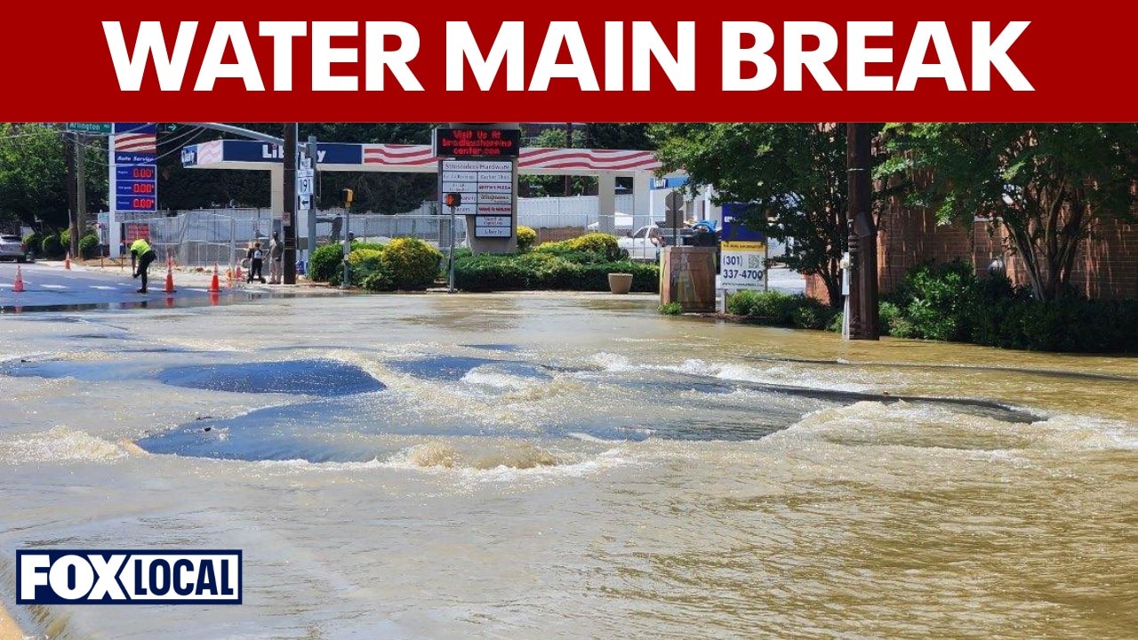 Water main break shuts down Bradley Boulevard in Bethesda