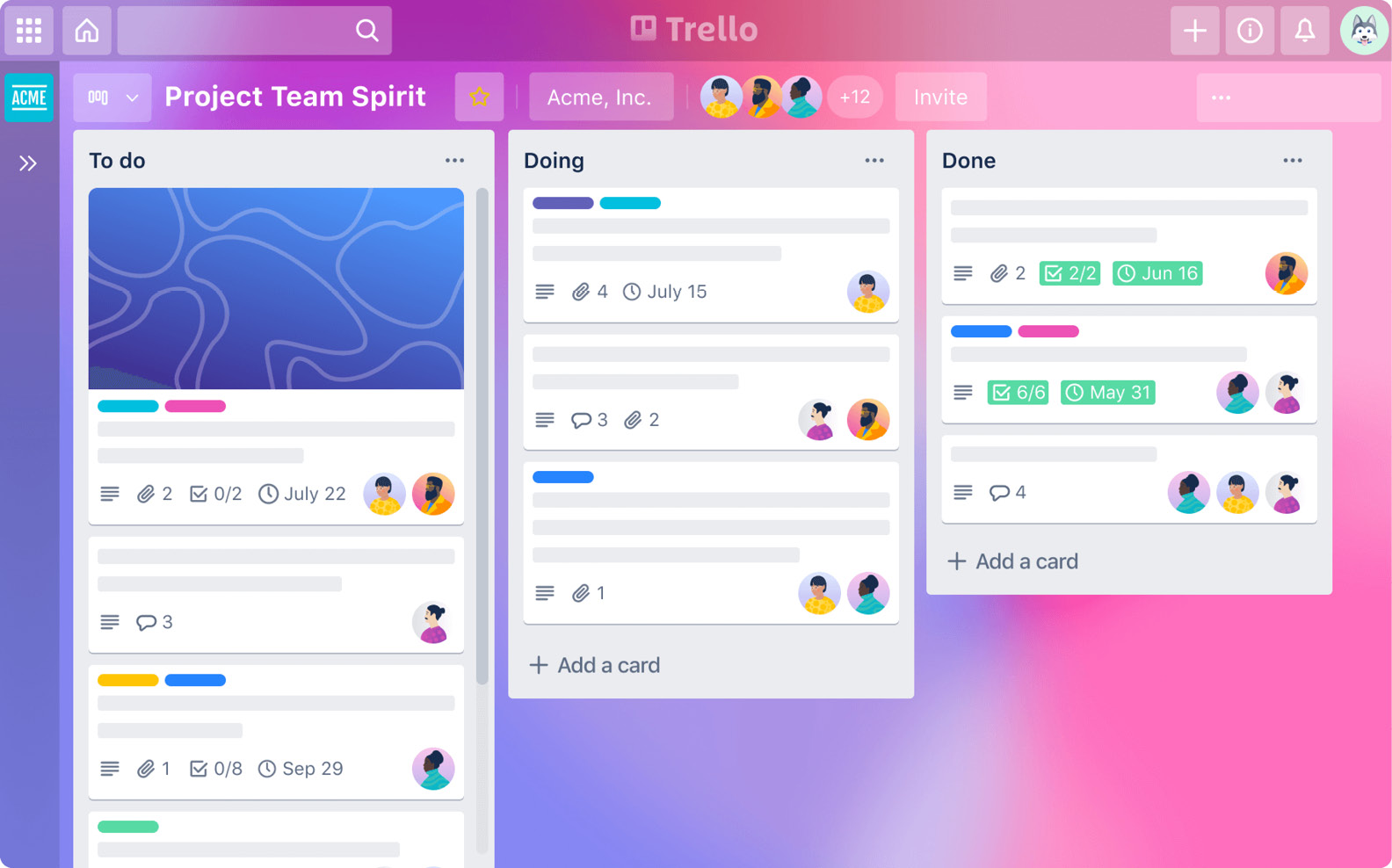 Figure 1.3: Trello board