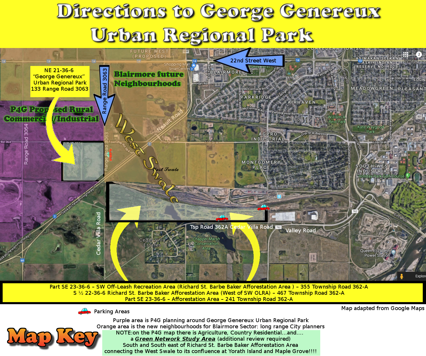directions to George GenereuxUrbanRegionalPark