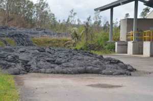 Lava flow just short of the Pahoa Transfer Station
