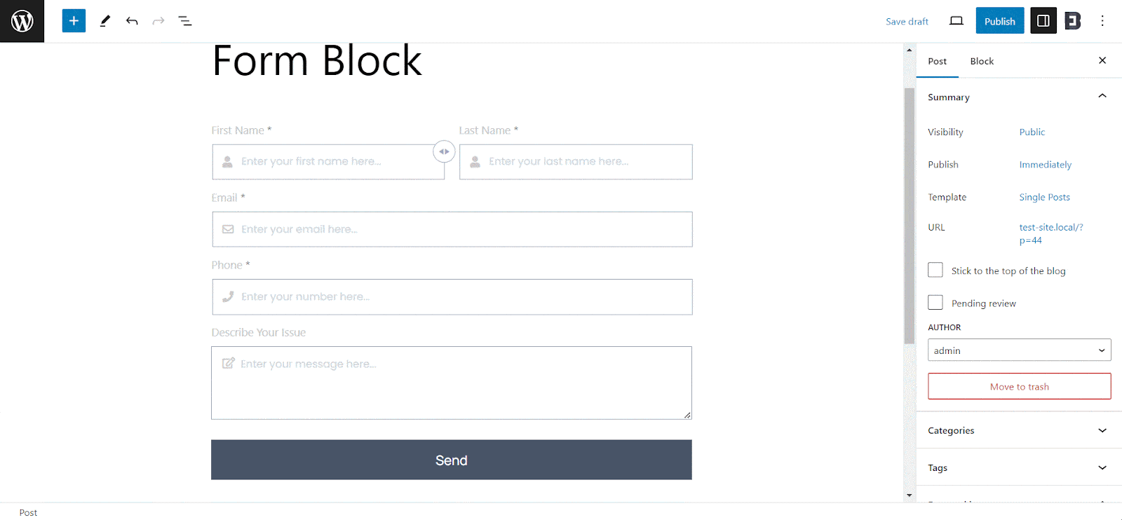 EB Form Block 7 Form Block
