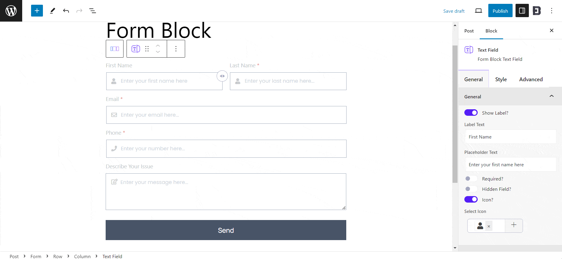 EB Form Block 8 Form Block