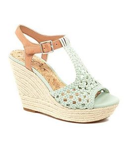 dillard's white wedges